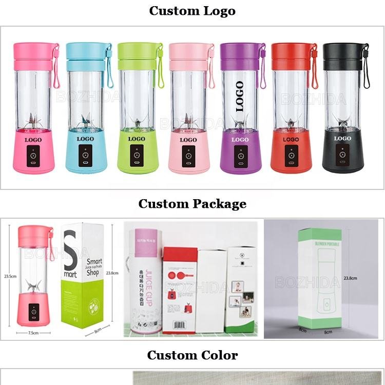 2023 New Mini USB Rechargeable Fruit Smoothie Electric Juicer Beauty Portable Blender