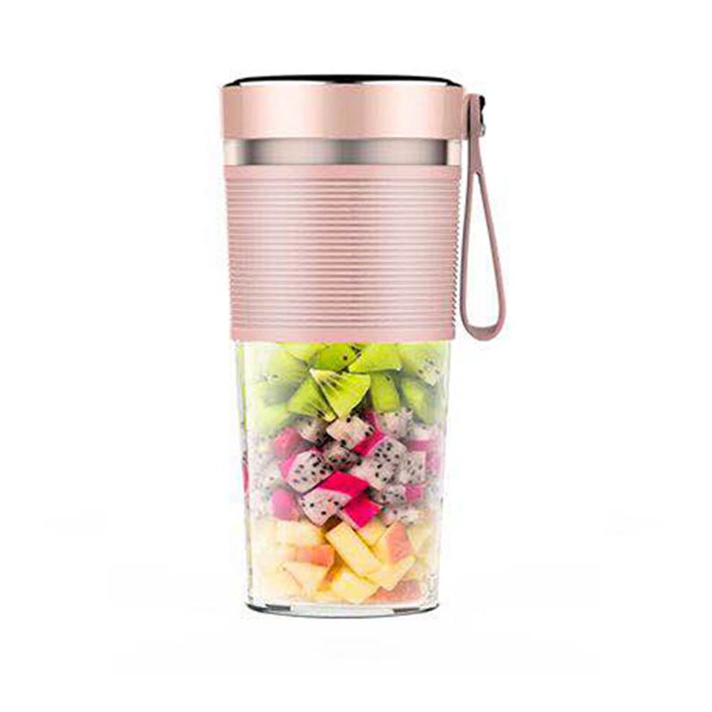 High Speed 6 Leaf Hand-held Portable Juicer Cup Blender Lime Color Bottle Juicer