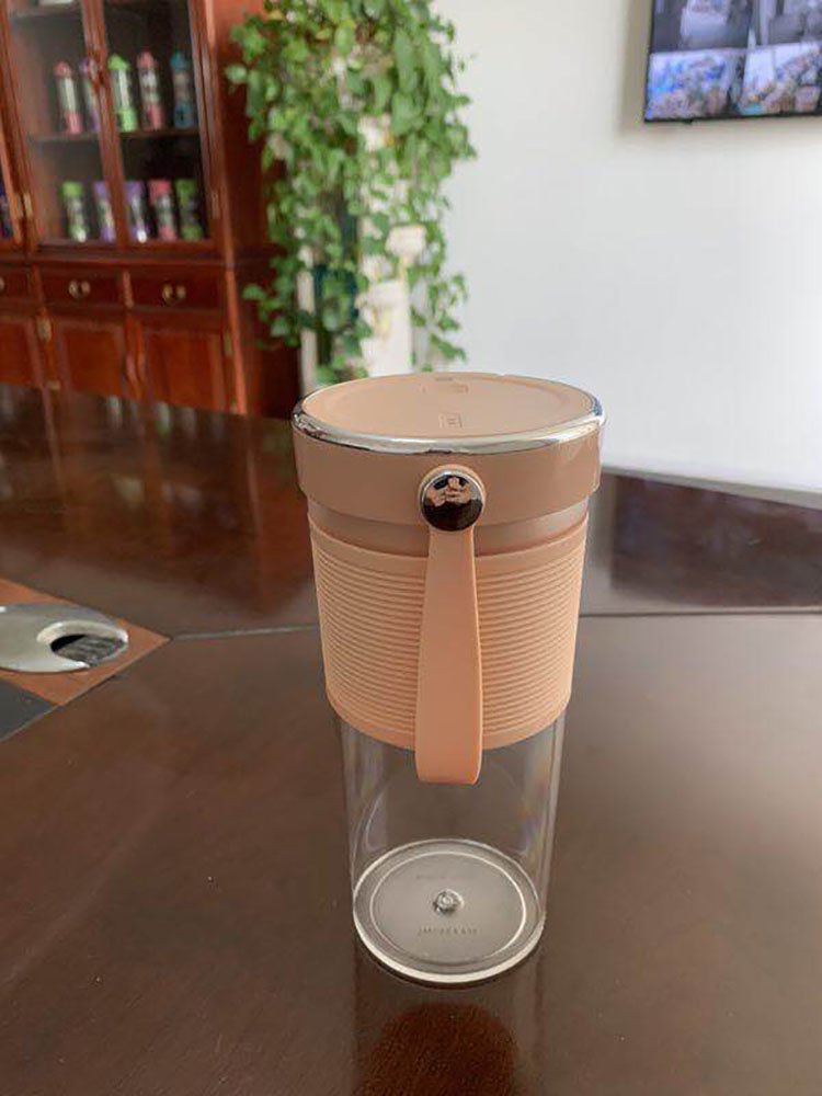 High Speed 6 Leaf Hand-held Portable Juicer Cup Blender Lime Color Bottle Juicer