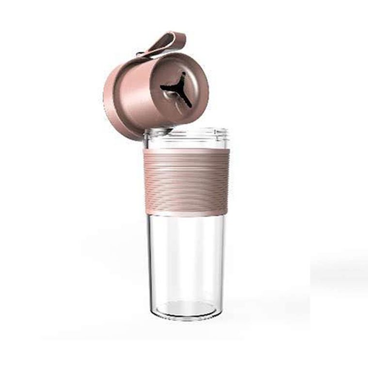 High Speed 6 Leaf Hand-held Portable Juicer Cup Blender Lime Color Bottle Juicer