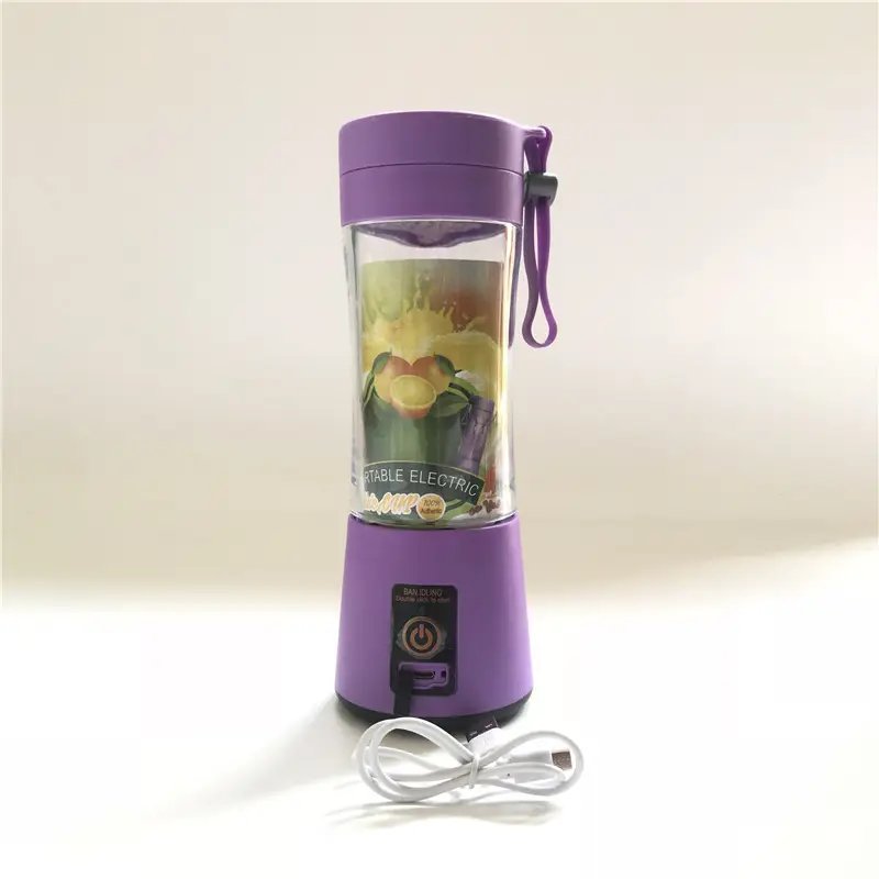Electric Mini Bottle Blender Home Usb 6 Blades Fruit Juicer Cup Machine Rechargeable Wireless Portable Blenders