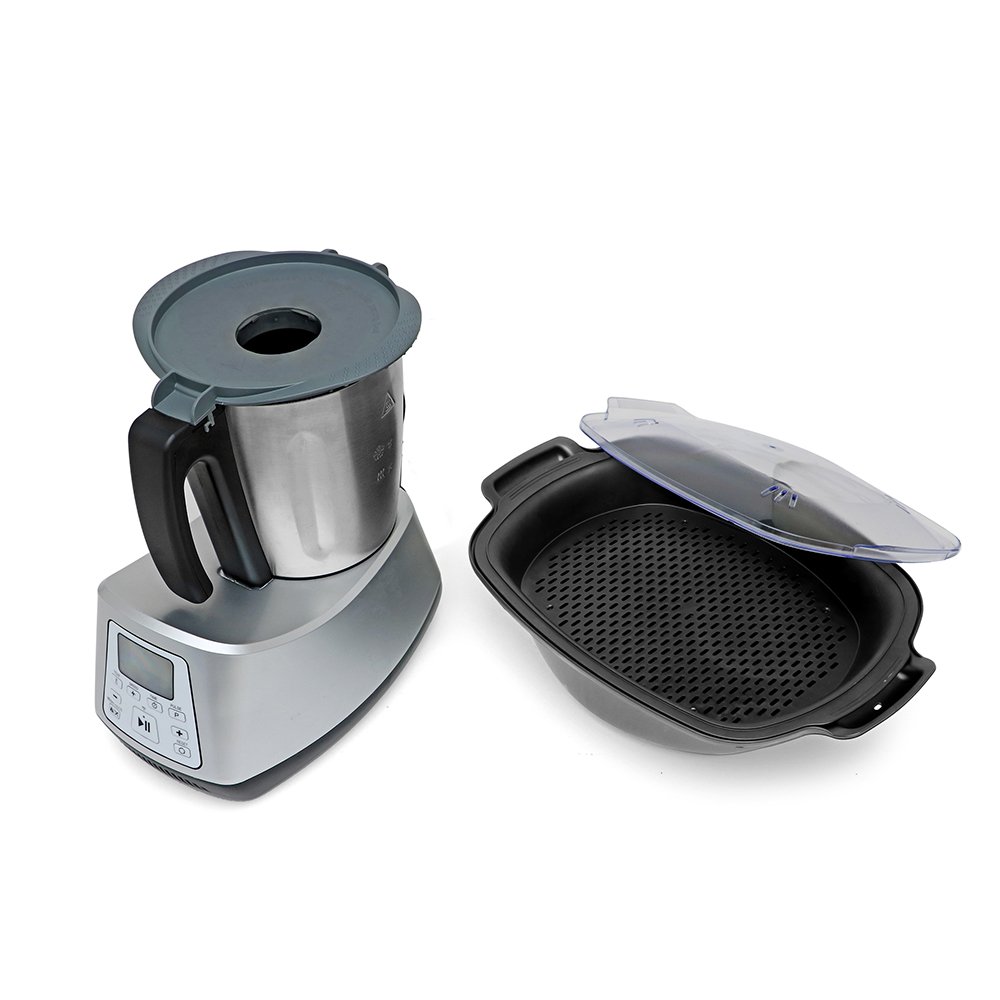 Food processor mixer blender with chopper grinder and colored screen functions mixer