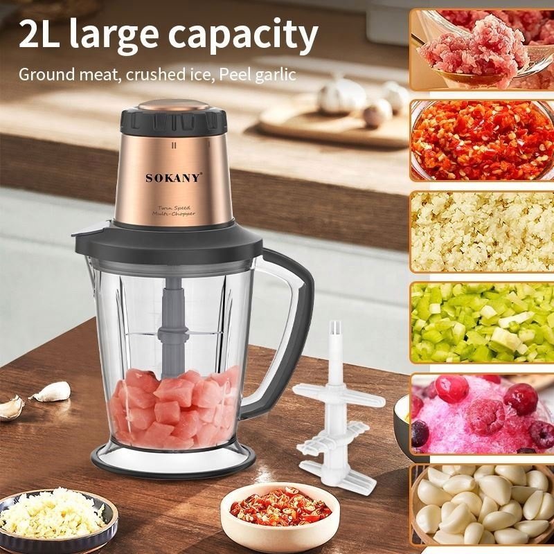 Highly Effective Household Meat Grinder Mixer Stainless Steel Automatic Juicer Blender Food Processor