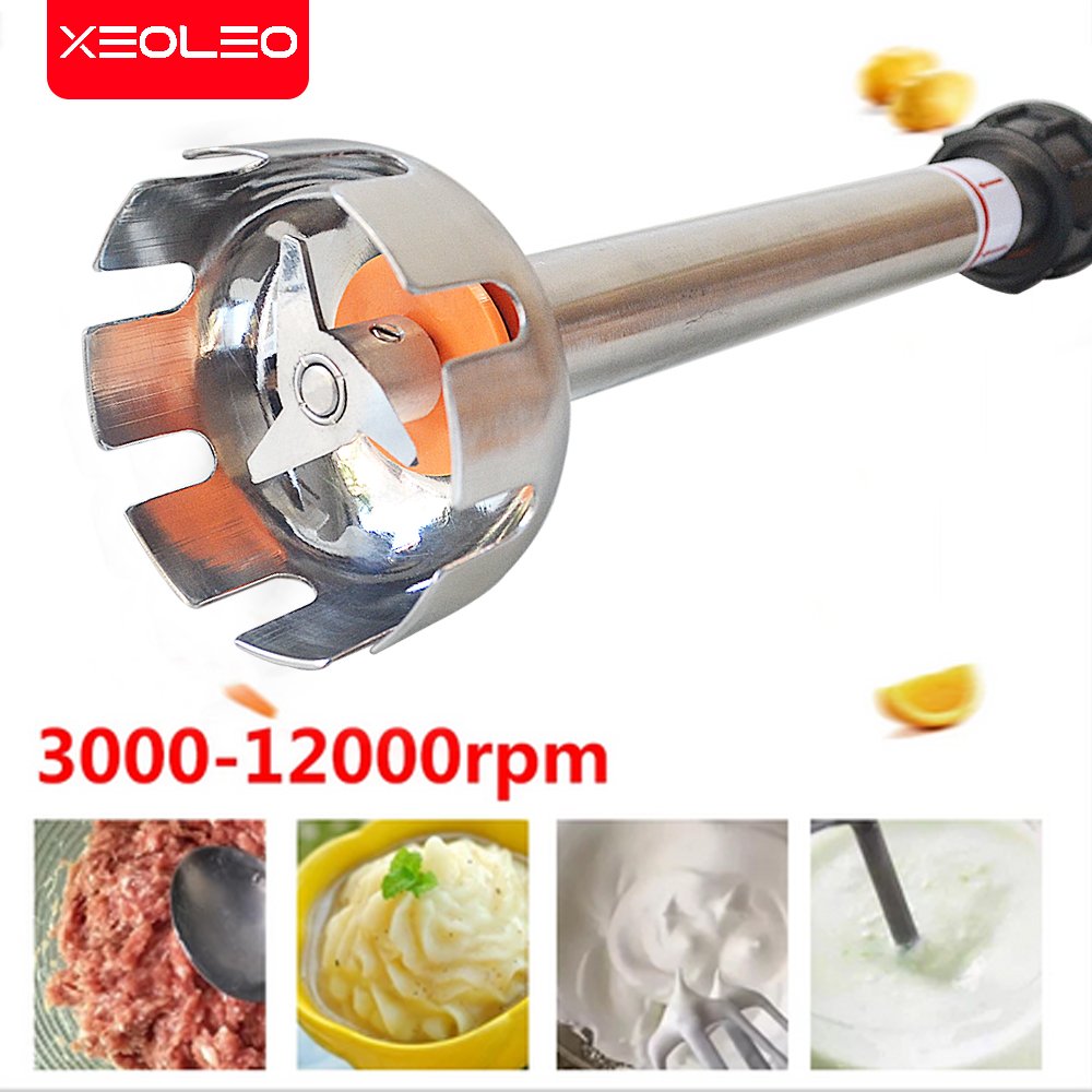 XEOLEO Commercial Hand Blender Electric Immersion Mixer Detachable Handhold Blender Stainless Steel Juicer Mixing Stick Machine