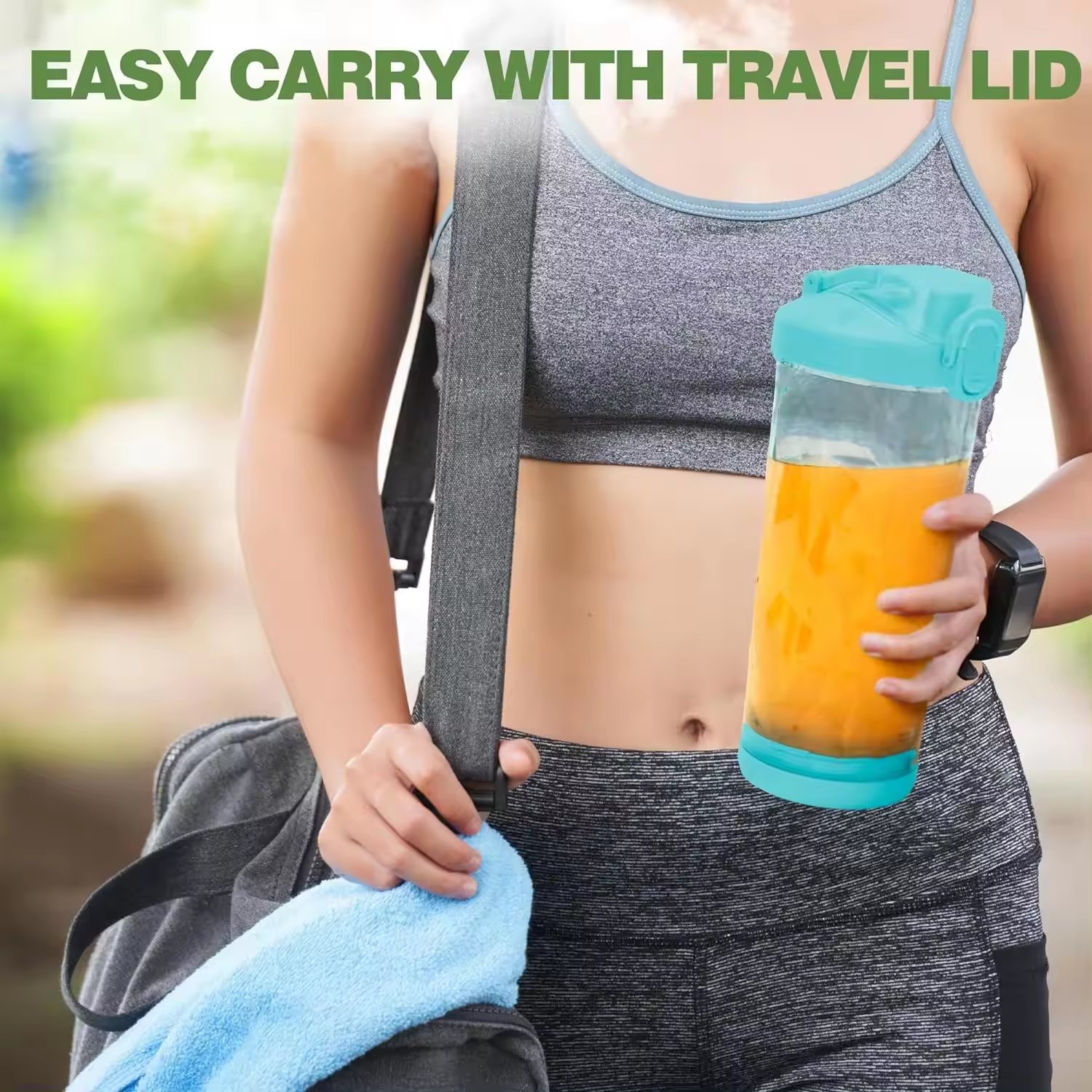 600ML Travel Waterproof Replaceable Bottom Lid Portable Electric Fruit 6 Blades Juicer Cup Drink Lid Smoothie Portable Blenders