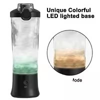 600ML Travel Waterproof Replaceable Bottom Lid Portable Electric Fruit 6 Blades Juicer Cup Drink Lid Smoothie Portable Blenders