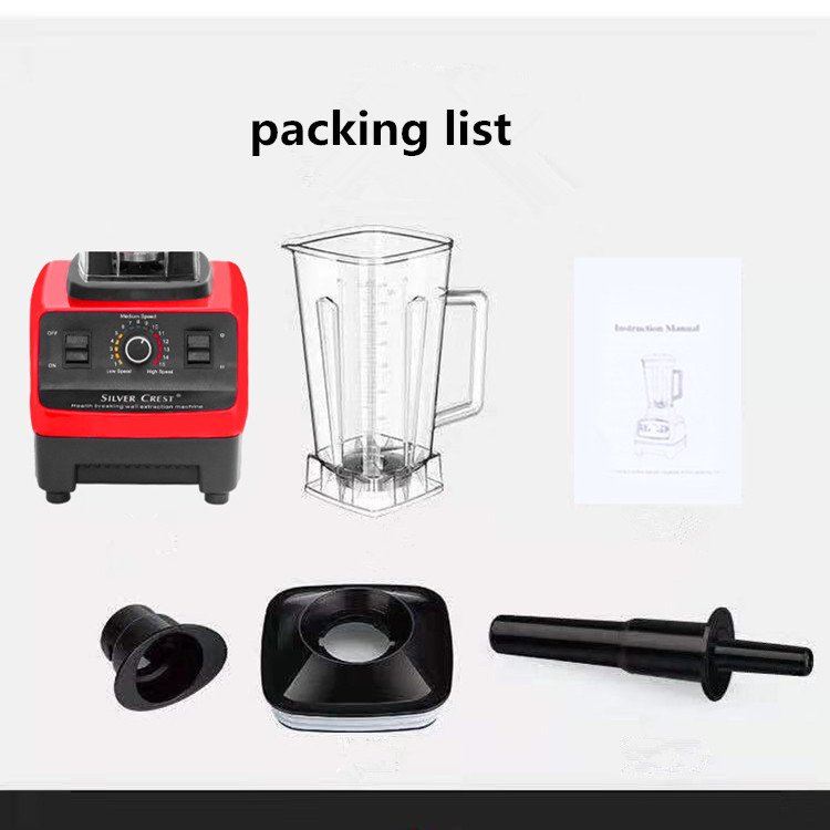 2 Liter 3000W 4500W Silver Multifunction Commercial Beauty Blender Personal Usb Juicer Cup Portable Blender Frullatore
