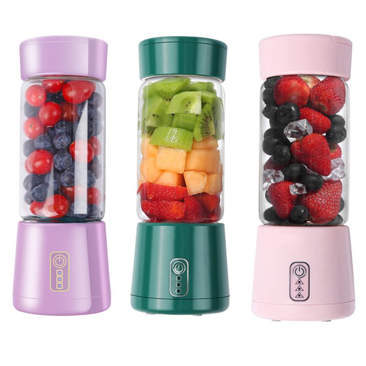 Portable Blender 380ML Wireless Rechargeable USB Juicer Cup Fruit Mixer Smoothie Juicer Blender