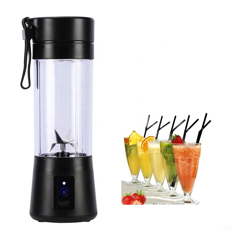 Factory wholesale hand portable juicer baby food making machine fruit juicer with stainless steel 6 blades portable blender
