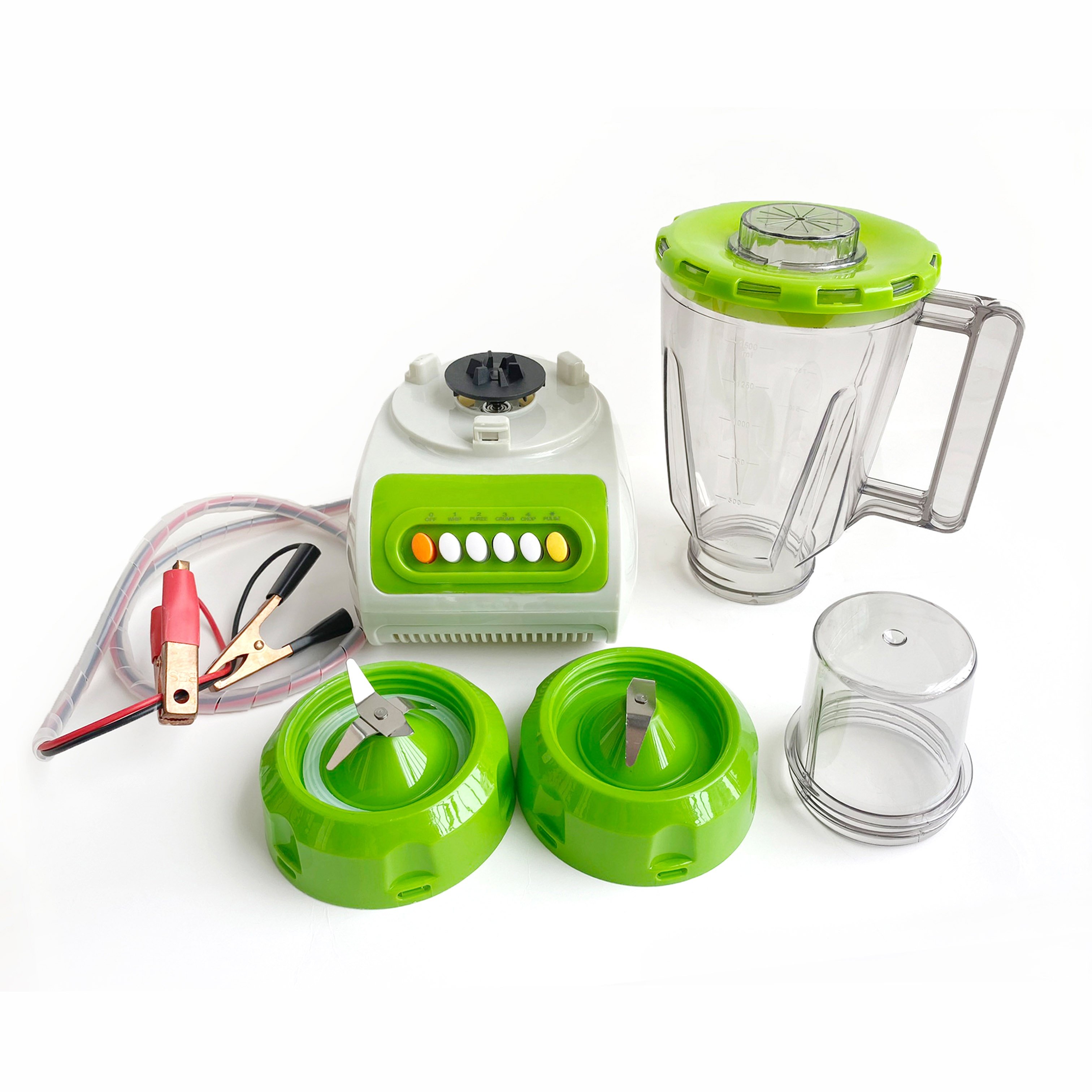 12v dc blender portable blender cooking machine household juicer fruit shake mixer 1500ml body with mill powered battery 12v