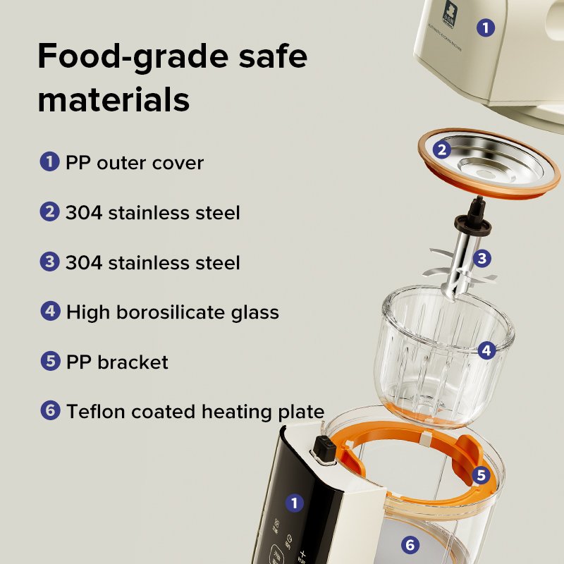 Boboduck BPA Free Baby Food Blender Kitchen Tools processor maker Baby Care Babe Crushing Blender With Steamer
