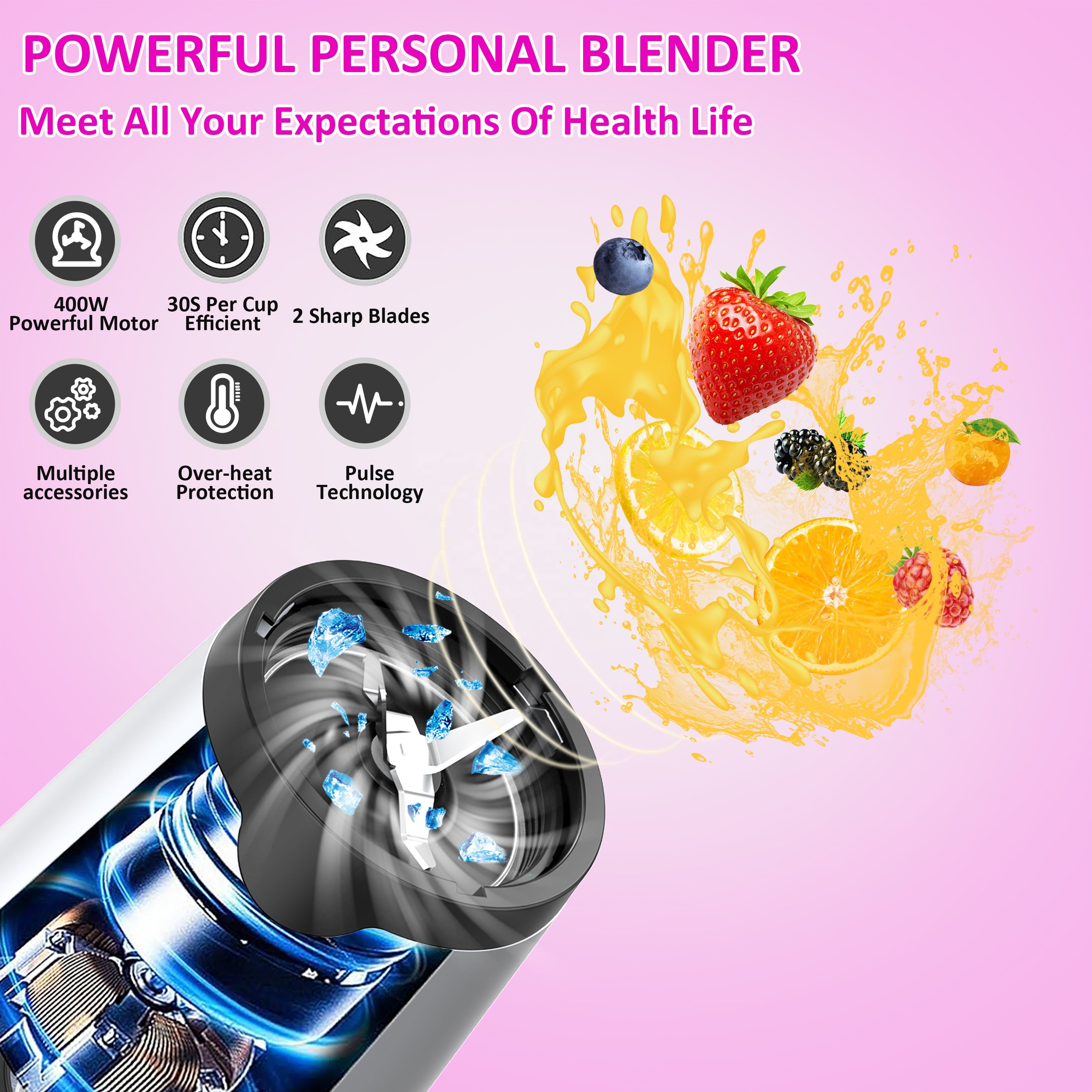 PANCERKA portable electric juicer blender Fresh Fruit Juice Blender Smoothie Maker Blender for Travel Kitchen US shipping