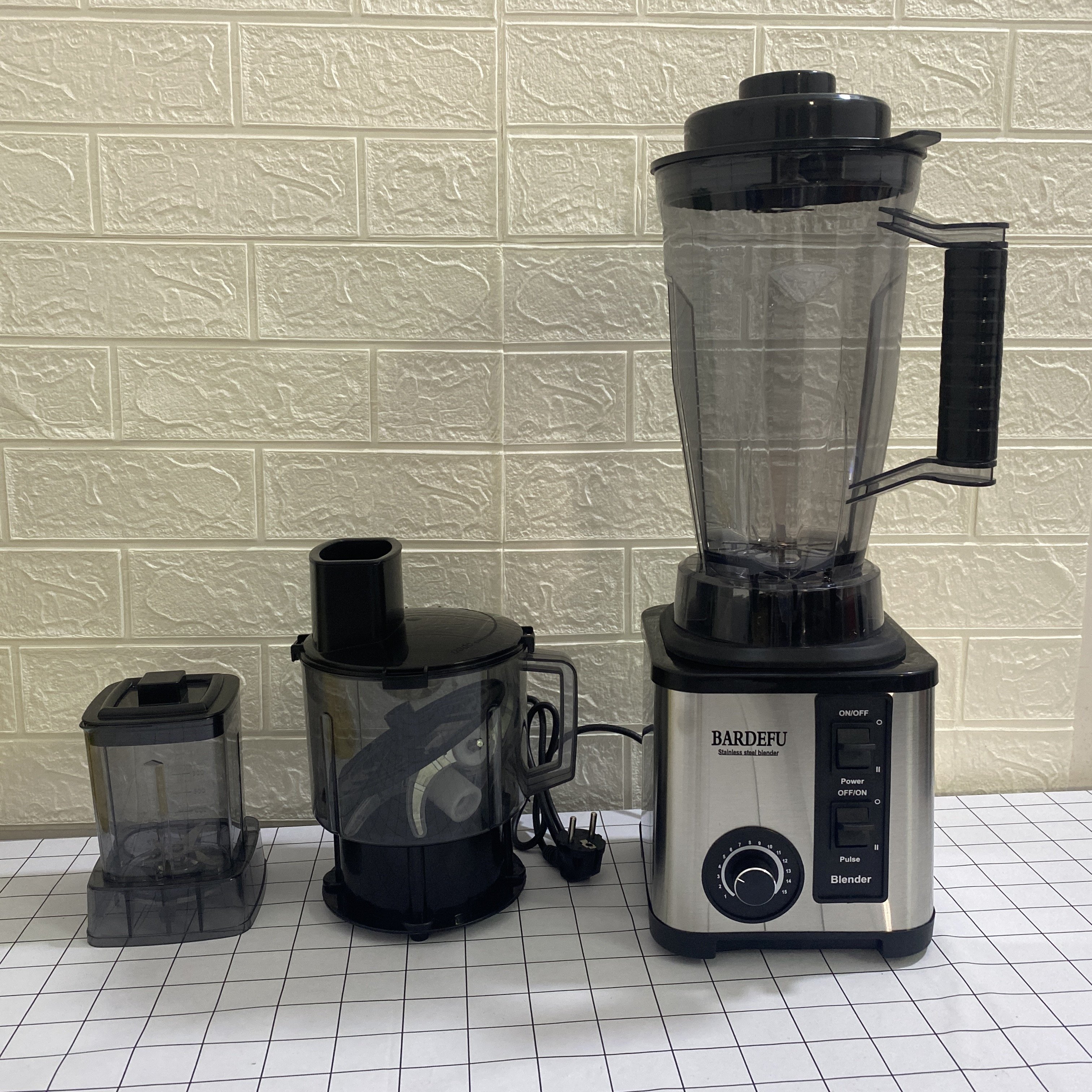 Stainless Steel Jar Blender Electric Food Mixer 3 in 1 Juicer Blender