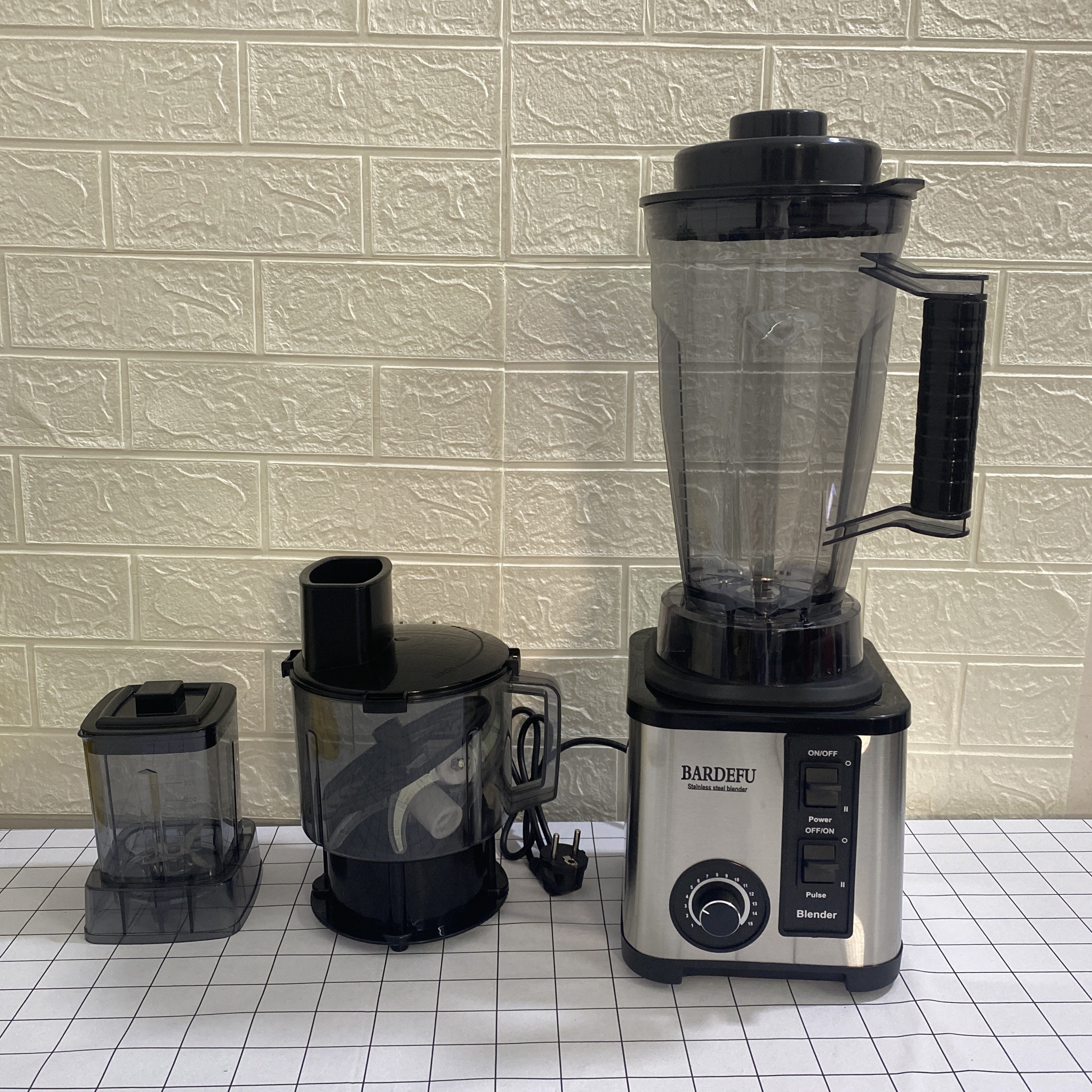 Stainless Steel Jar Blender Electric Food Mixer 3 in 1 Juicer Blender