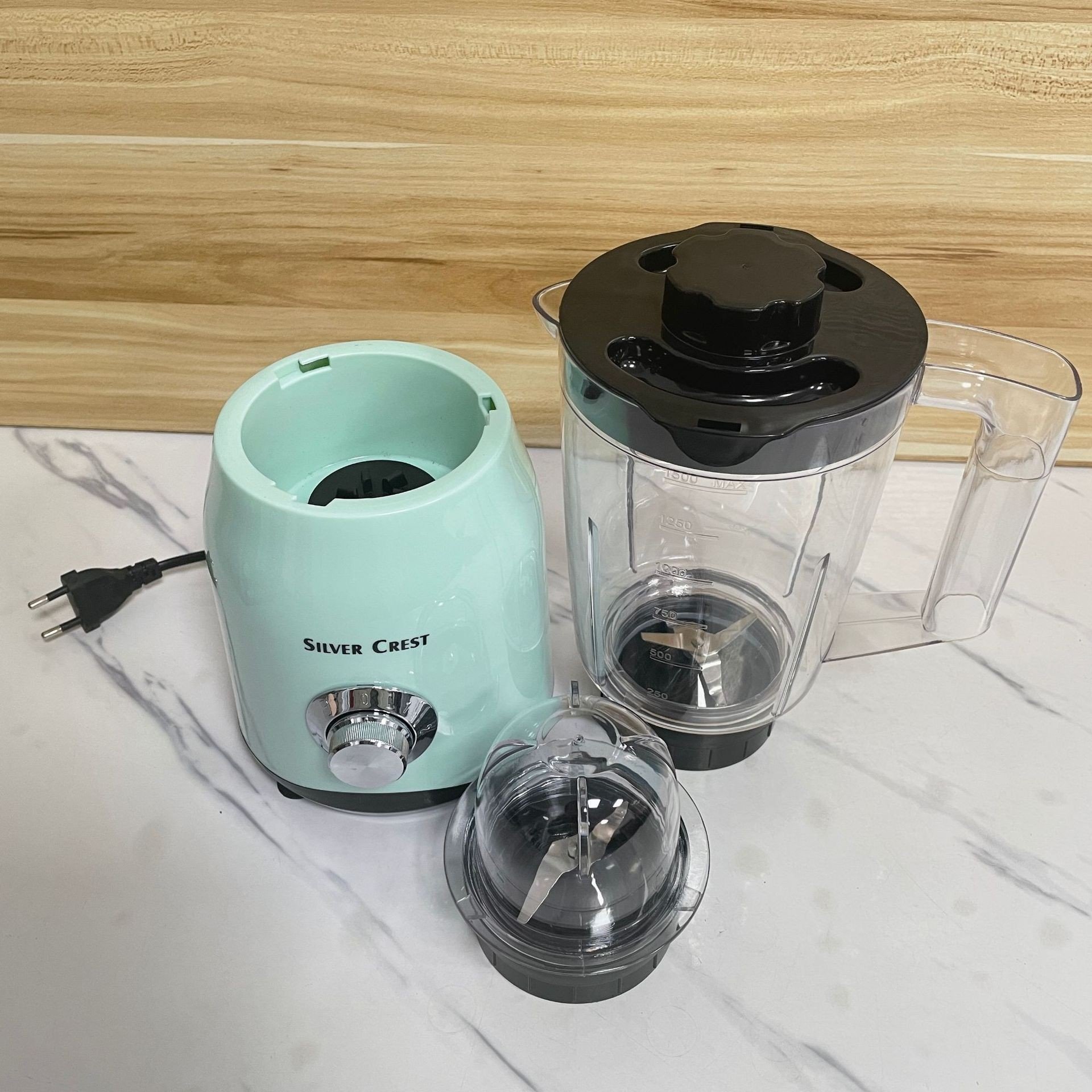 Hot Sale Blender 1.5L Capacity 1500W High Speed Silver Crest Mixer Big Commercial Blender Motor Healthy Machine 2 in 1