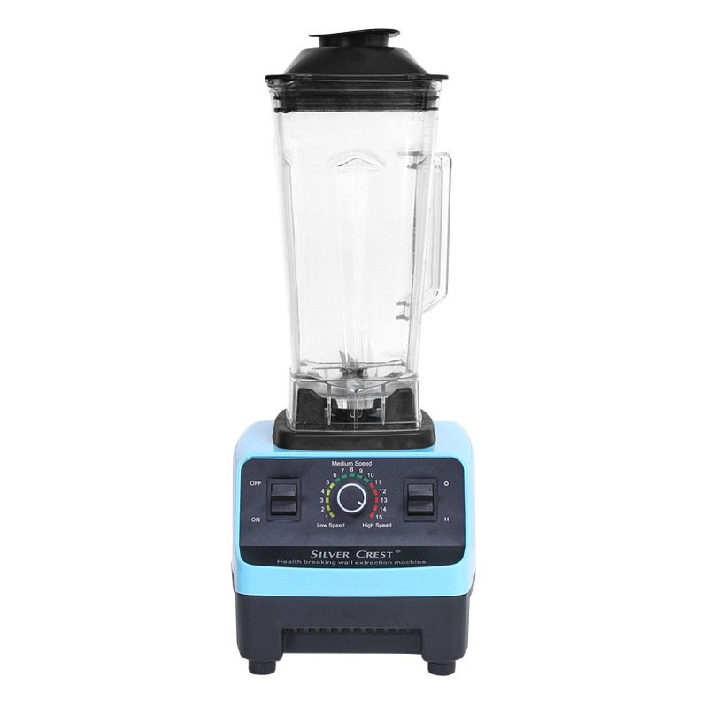 2 In 1 Blender Double Cup 4500W Strong Power 9520 Motor Silver Crest Commercial Smoothie Mixer Blender