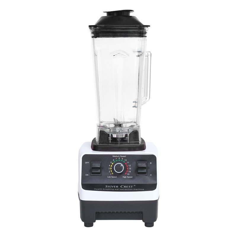 2 In 1 Blender Double Cup 4500W Strong Power 9520 Motor Silver Crest Commercial Smoothie Mixer Blender