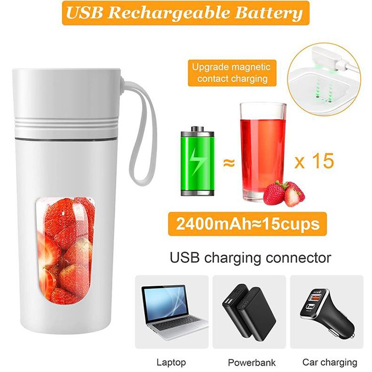 Licuadora Batidora Portatil Blender USB Mini Vegetable Fruit Rechargeable Juicer Portable Mixer Juicers Cup Portable Blender