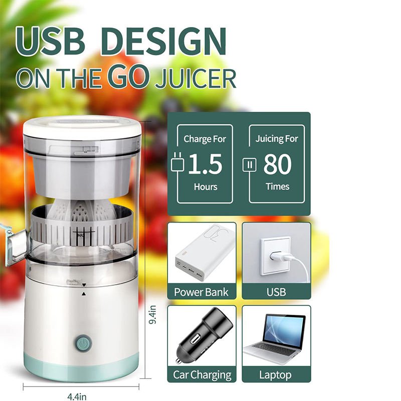 High Quality Portable Mini Electric Orange Squeezer Juicer Fruit Juice Machine Baby Food Supplement Slow Blender