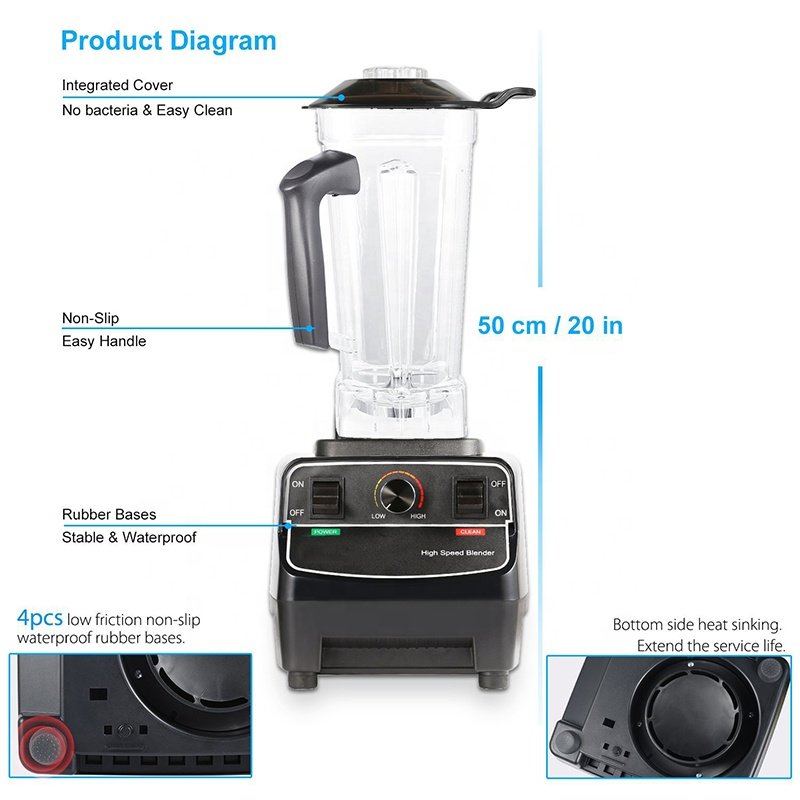 home kitchen appliance commercial high power blender blender multi professional licuadoras industriales