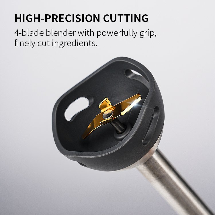 Speed adjustable and Turbo Mode Stick Mixer 1200W Powerful High Efficiency Kitchen LED Light Hand Held Immersion Blender
