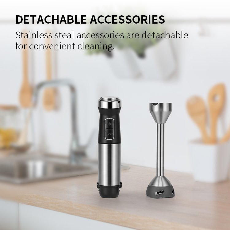 Speed adjustable and Turbo Mode Stick Mixer 1200W Powerful High Efficiency Kitchen LED Light Hand Held Immersion Blender