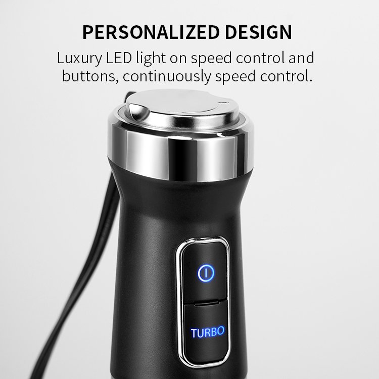 Speed adjustable and Turbo Mode Stick Mixer 1200W Powerful High Efficiency Kitchen LED Light Hand Held Immersion Blender