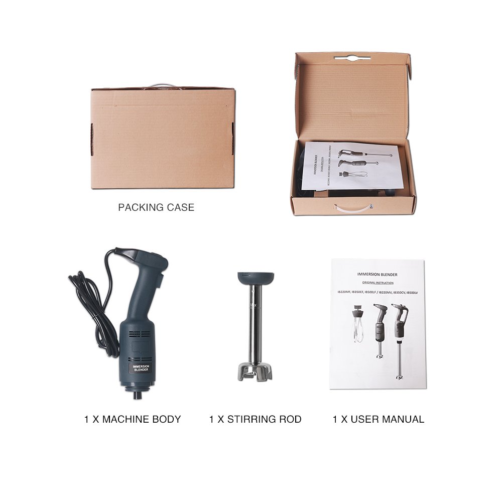 GZKITCHEN Handheld 220W Blender Mixer IT220MV/MF+BT160 Immersion Variable Speed Hand Blender Set Practical Food Mixer CE