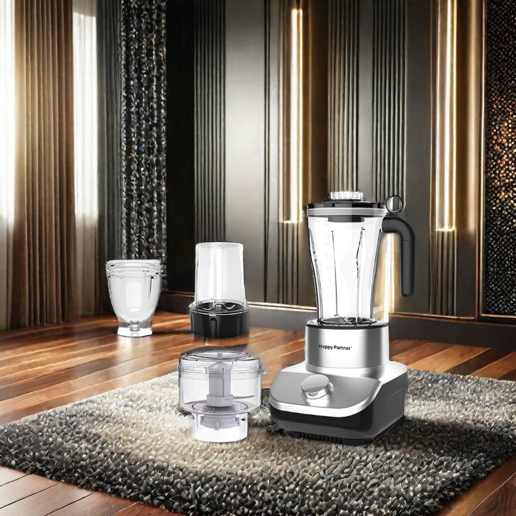 Happy Partner Electric 6 in1 Juicer Blender Variable Speed Multi-Purpose Machine Household Use Knob Controls EU Plug