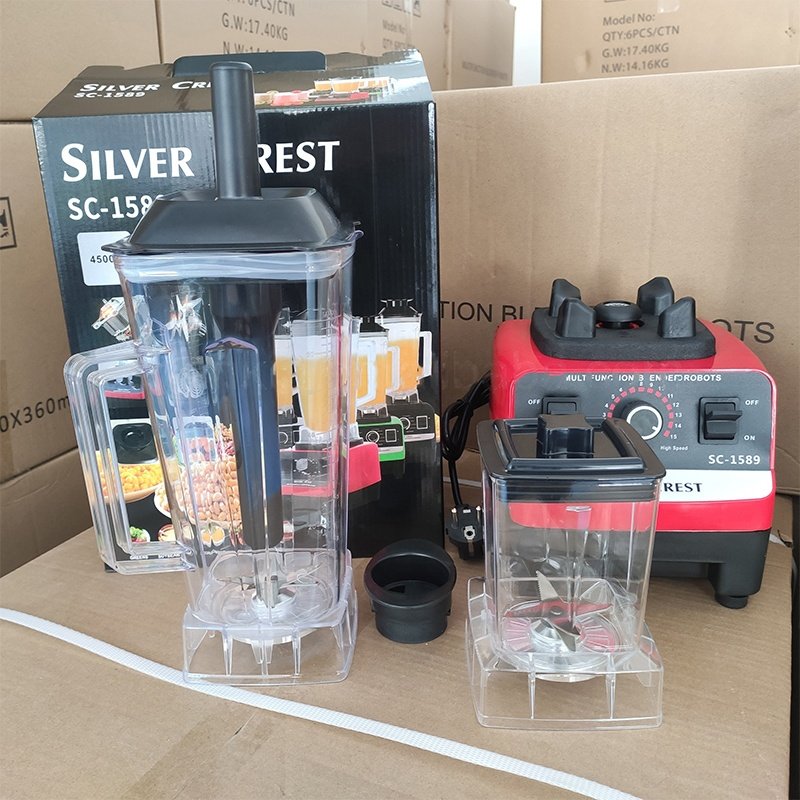 4500W High-Speed Electric Kitchen Blender Stainless Steel Multifunctional Double Cups Smoothie Maker Juicer Restaurant Use