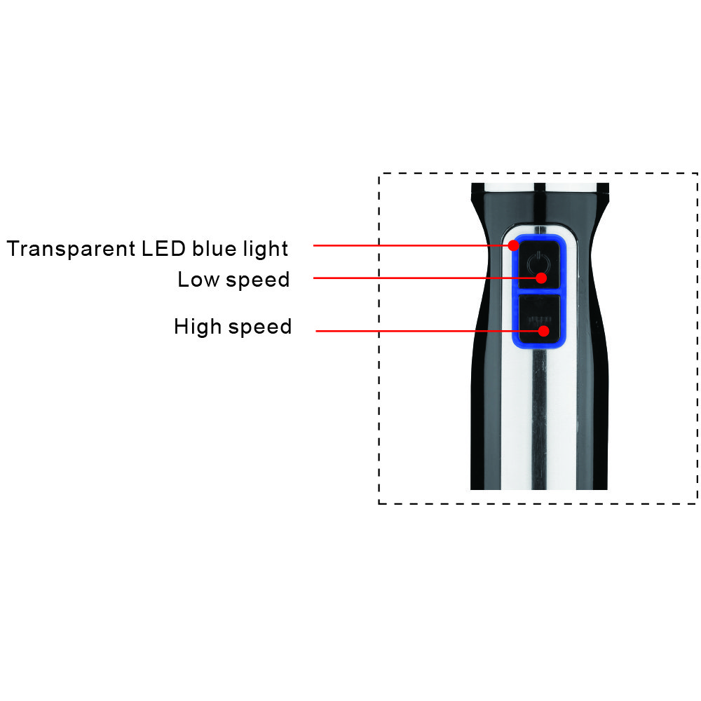 Best Price 800W LED Light Shining Indication Electrical Hand Blender Mixer