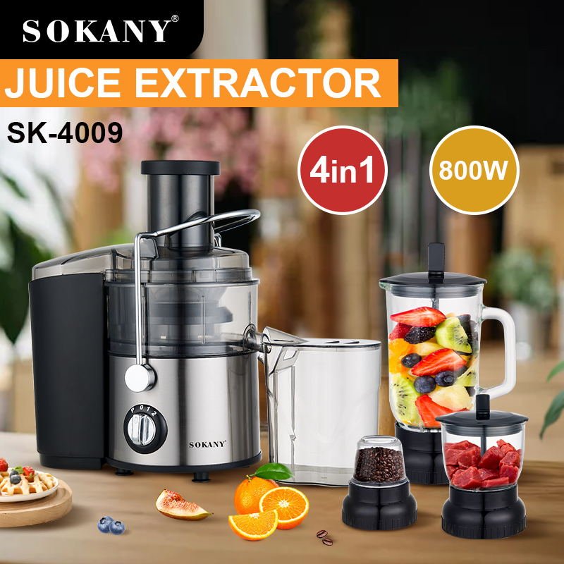 New SK-4009 high quality household fully automatic fresh juicer blender 4in1 juicers and blender