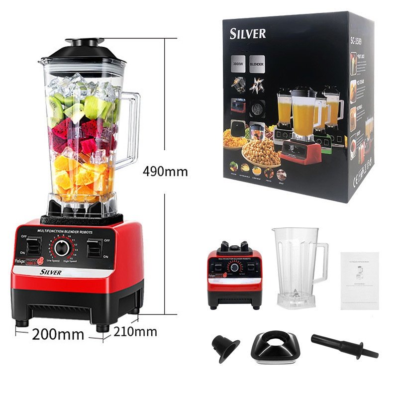 4500W High Quality And Powerful Two Cups Double Jar fruit Juicer Blender Portable Silver Crest Blender