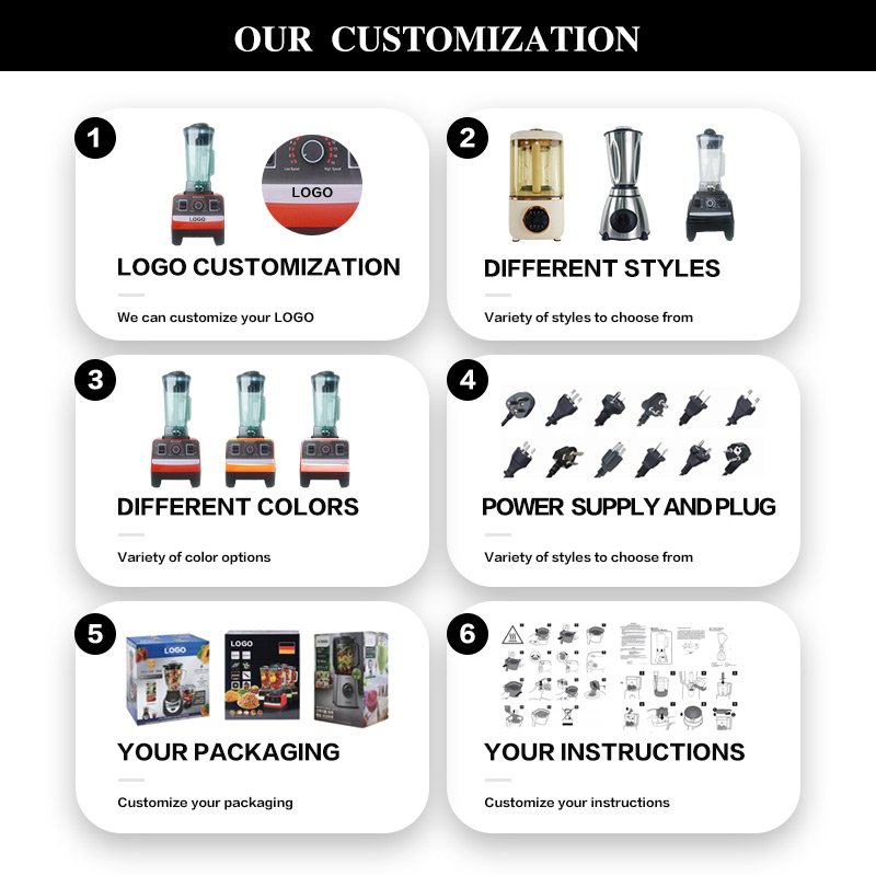 1.8l Commercial Blender Multifunction Cooking Industrial Blender Hand Blender for Home Use KB02001