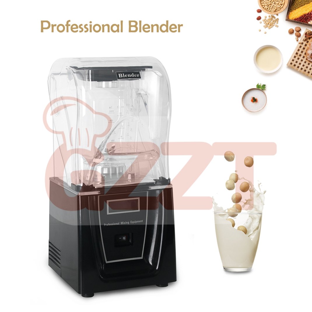 Multi-funtional Smoothies Blender Automatic Ice Crusher with Soundproof Covering 1L Fruit Mixer