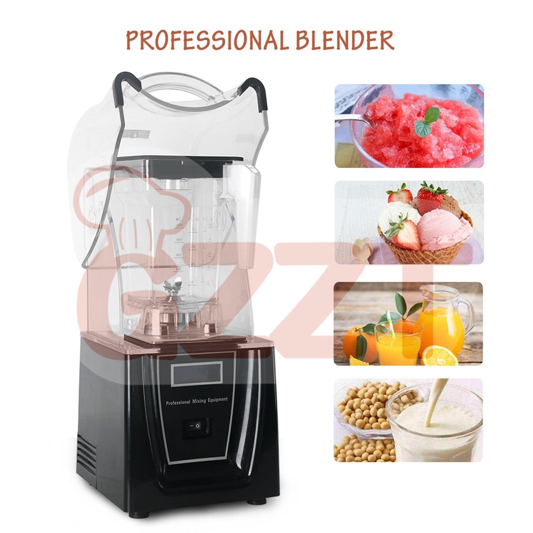 Multi-funtional Smoothies Blender Automatic Ice Crusher with Soundproof Covering 1L Fruit Mixer