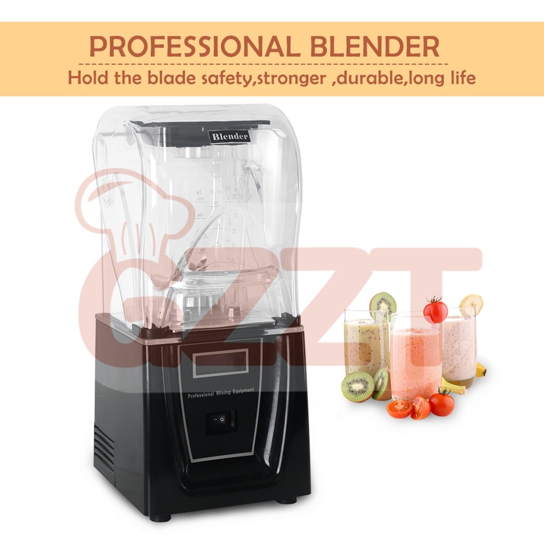 Multi-funtional Smoothies Blender Automatic Ice Crusher with Soundproof Covering 1L Fruit Mixer