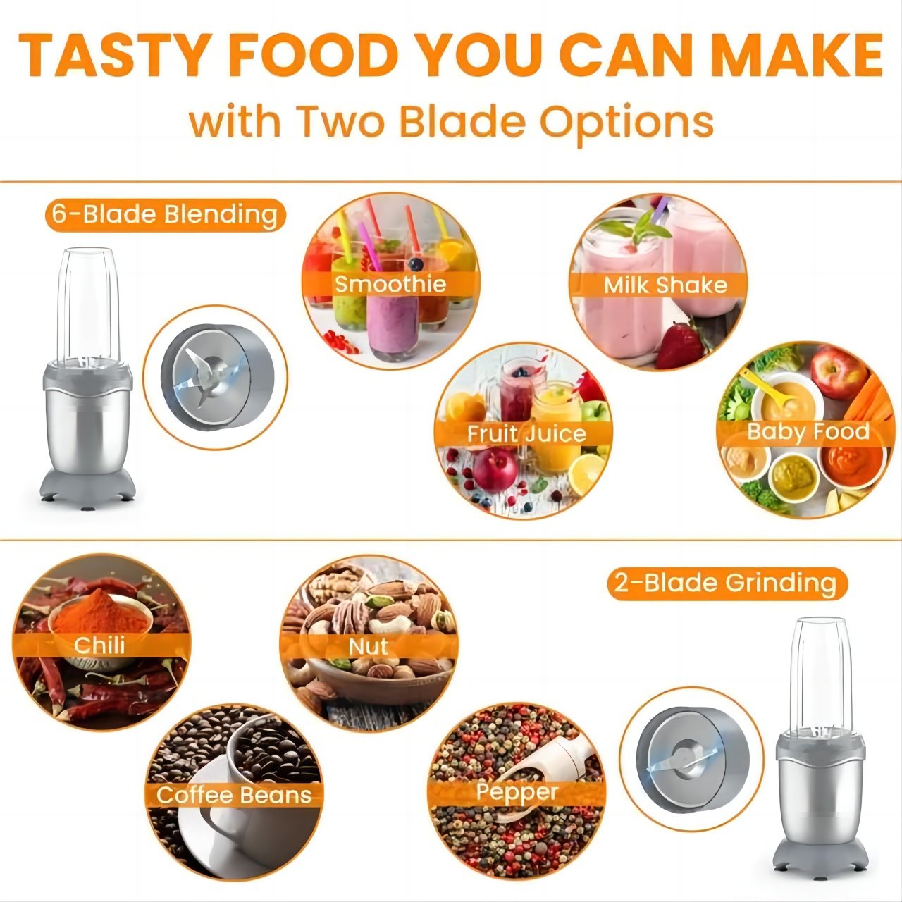 Manufacturer Food Processor 1000w Fresh Juicer blender Fruit Juice Milk Smoothie 0.7L Extractor Juicer