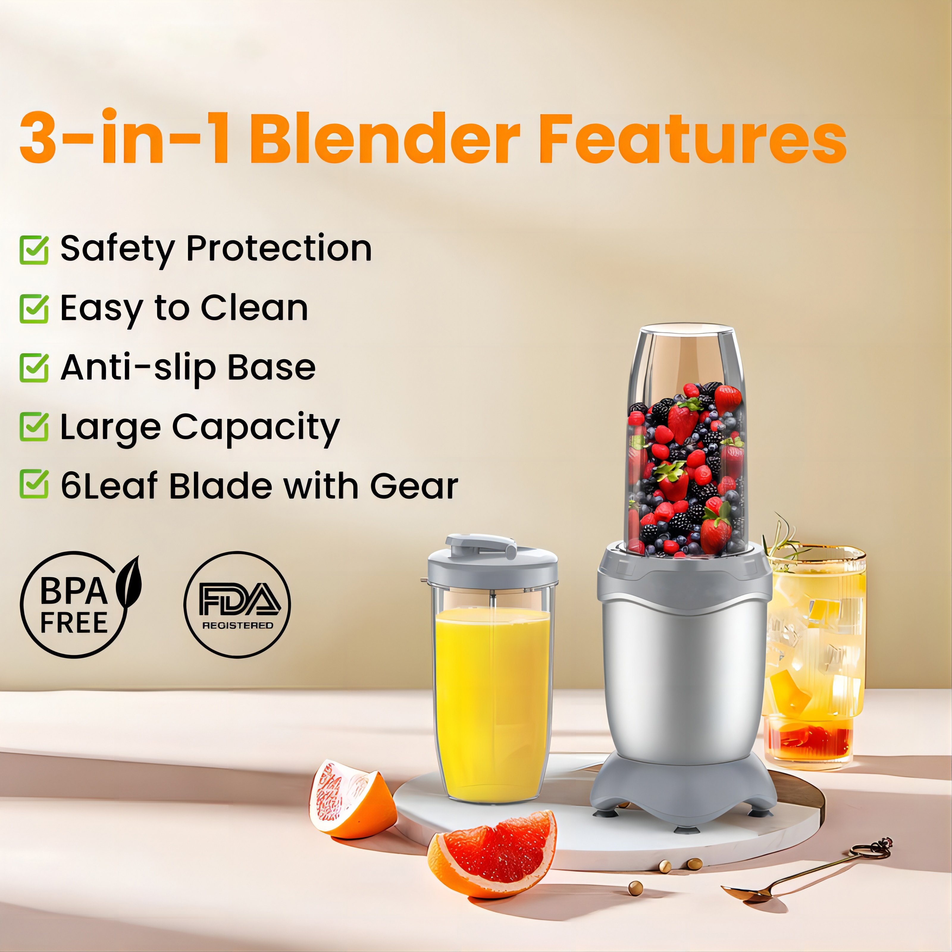 Manufacturer Food Processor 1000w Fresh Juicer blender Fruit Juice Milk Smoothie 0.7L Extractor Juicer