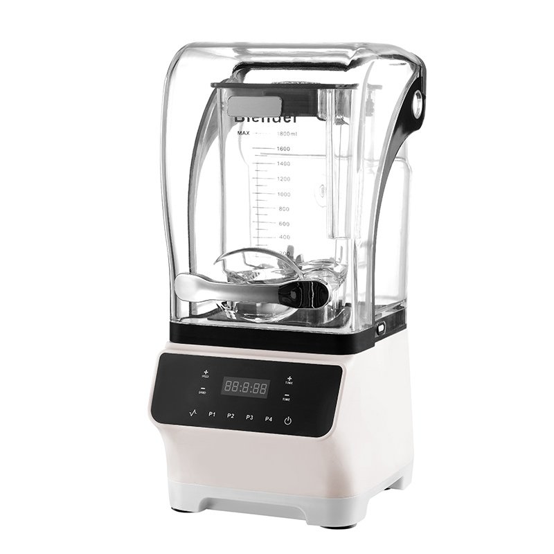 High Speed Pure Copper Motor Fruit Blender Commercial Heavy Duty Smoothie Blender with Soundproof Cover