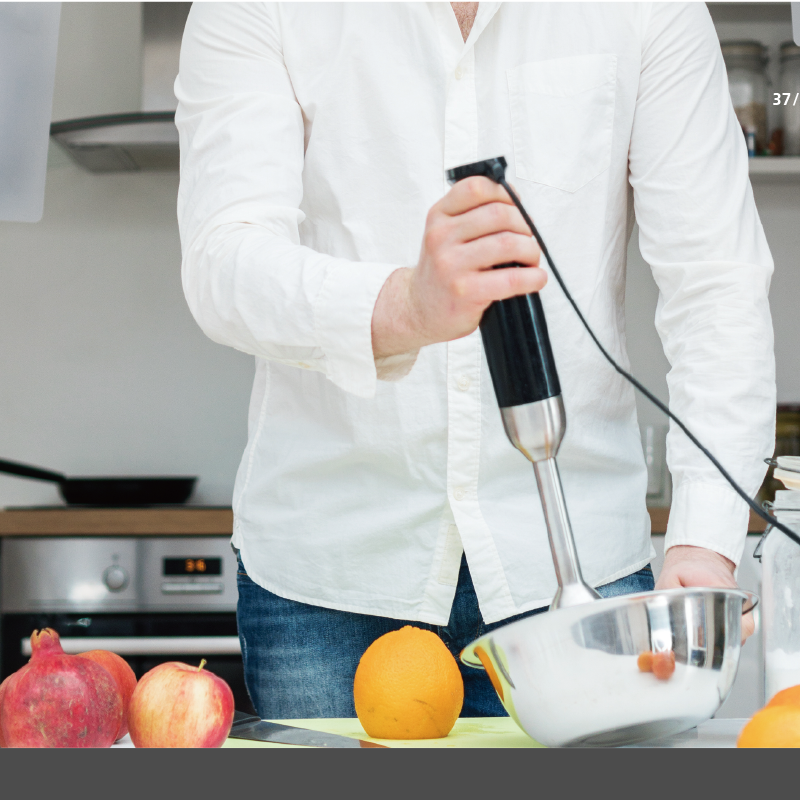 Powerful Immersion Blender, Electric Hand Blender, Commercial Strength Mixer/Food Processor