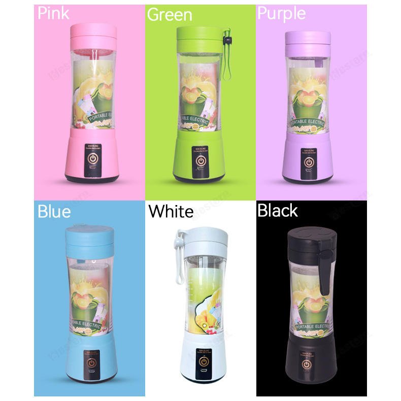 Cup Fruit Mixer Mini Usb Rechargeable Home Blender Mixer Kitchen Plastic Electric Juicer Portable Blender Wireless Juicer Bottle