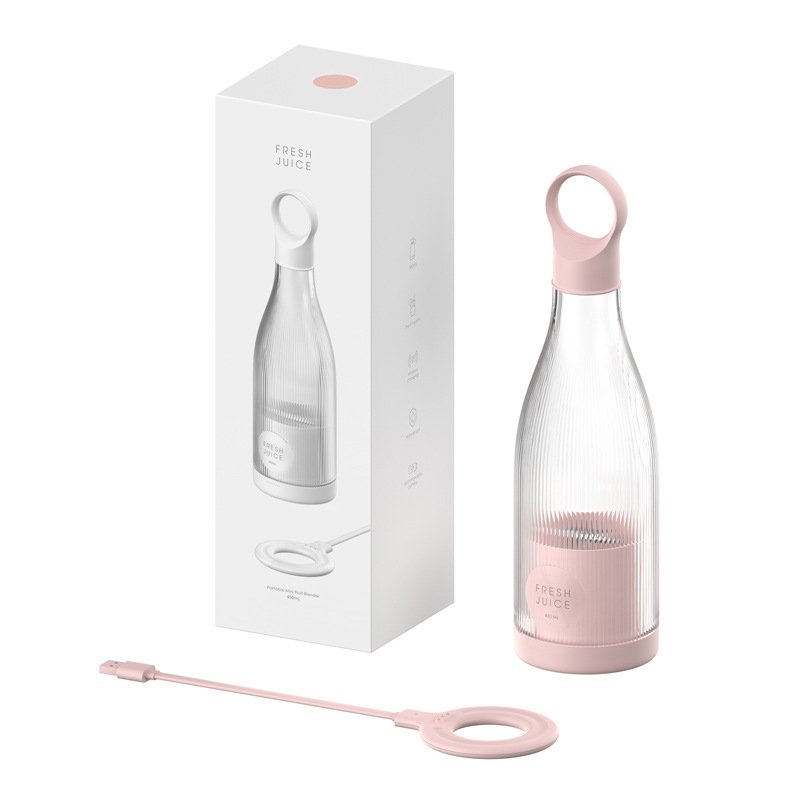 450ml 4 Blade Popular Mini Electric Portable Rechargeable Travel USB Blender Household Fresh Juice Cup Battery Power Source