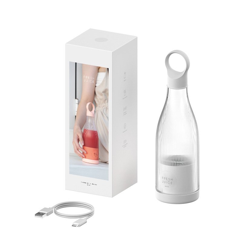 450ml 4 Blade Popular Mini Electric Portable Rechargeable Travel USB Blender Household Fresh Juice Cup Battery Power Source
