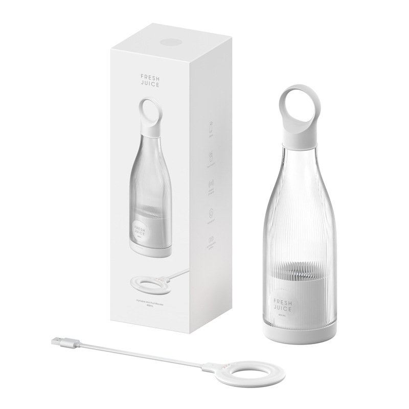 450ml 4 Blade Popular Mini Electric Portable Rechargeable Travel USB Blender Household Fresh Juice Cup Battery Power Source