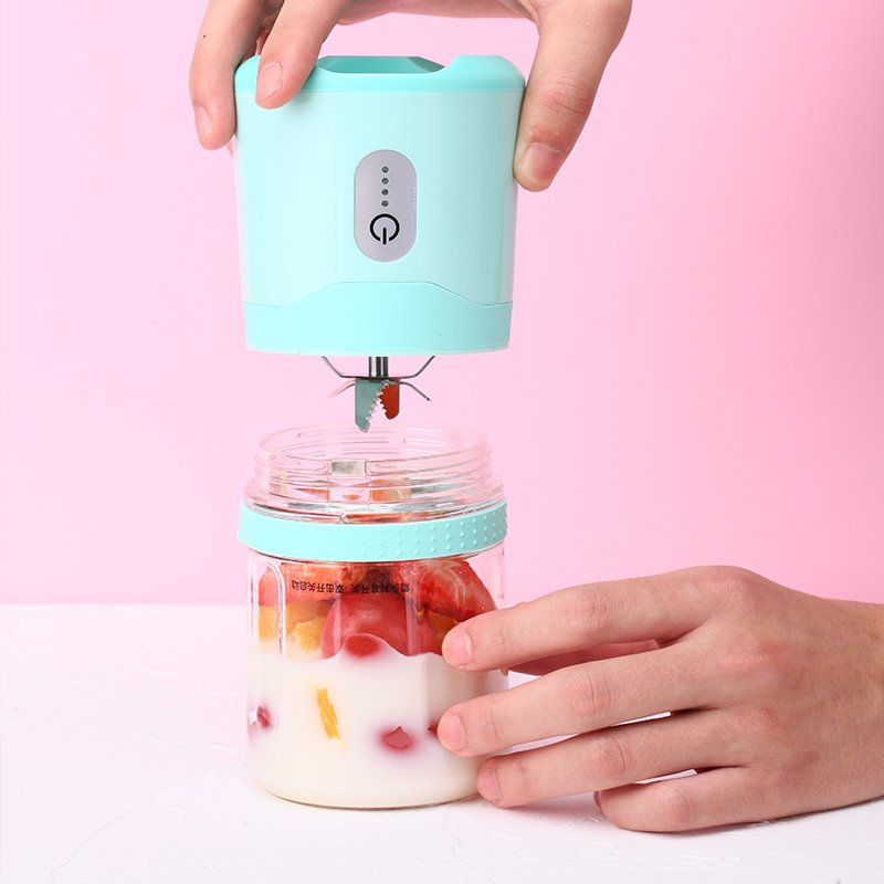 First Piece Special Price gym 6 blades electric hand coffee blender commercial juicer machine 500ml+350ml protein shaker bottle