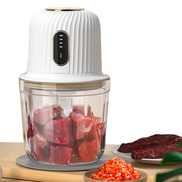 Cordless Food Processor 600ml Small Electric Food Chopper Glass Bowl for Meat Vegetable Onions Garlic Meat Chopper Blender