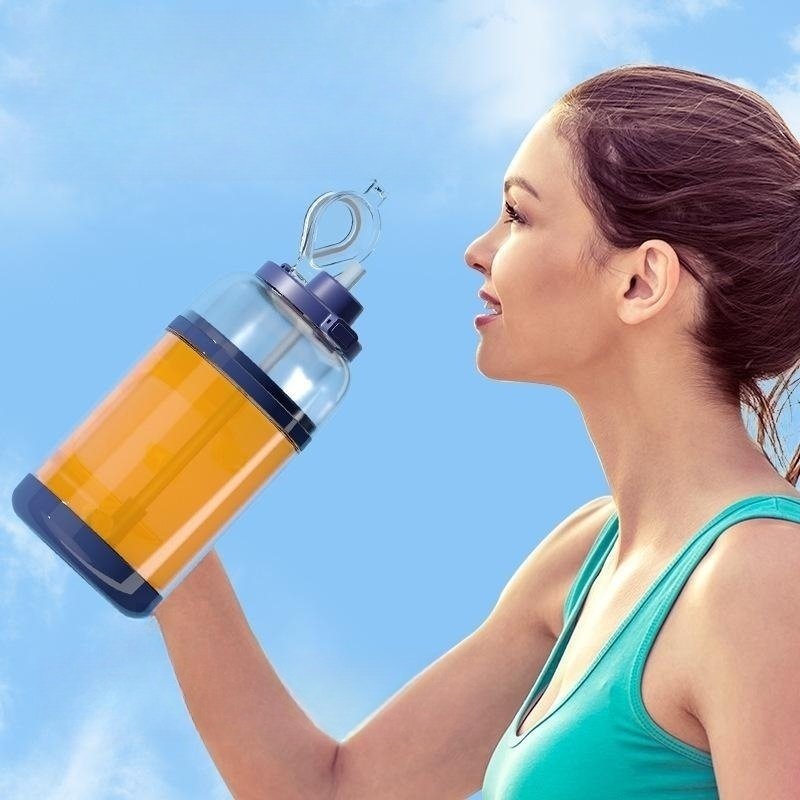 Water Bottle Blender 1500 Ml Large Capacity Sport Juicer with Blender for Outside Sport 2 in 1 50 Usb Plastic Stainless Steel 36