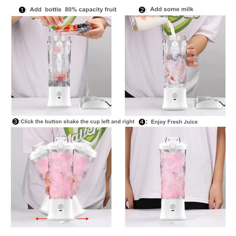 Powerful Strong 150 W 600 ML Portable Blender Electric Juicer Mixer Bottle Fruit shaker bottle ice juicer cup