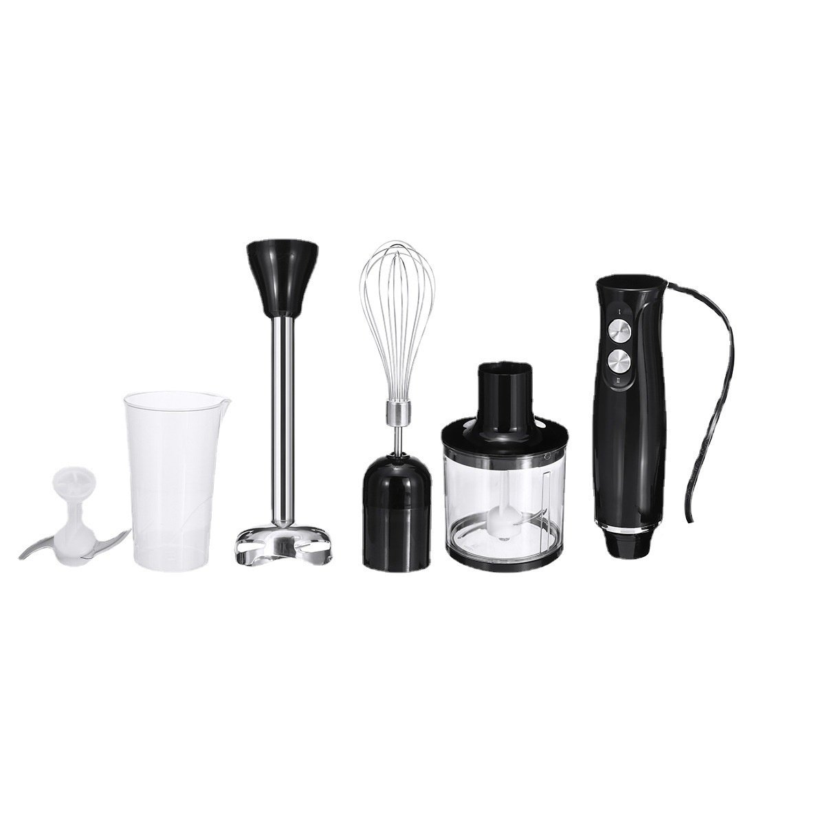 Stainless Steel 4 in 1 Portable Electric Stick Mixer Hand Blender for Minced Fruits and Vegetables Stick Blender